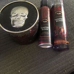 BBW VAMPIRE BLOOD BUNDLE CANDLE 2024, SPARKLE FIZZ BODY LOTION AND BODY MIST BRAND NEW