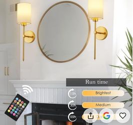 Wall Sconce Set, Battery Operated. New