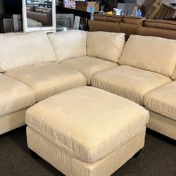 Farmhouse Sectional With Ottoman