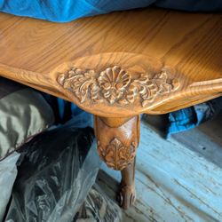 Solid Oak Dining Table & Chairs