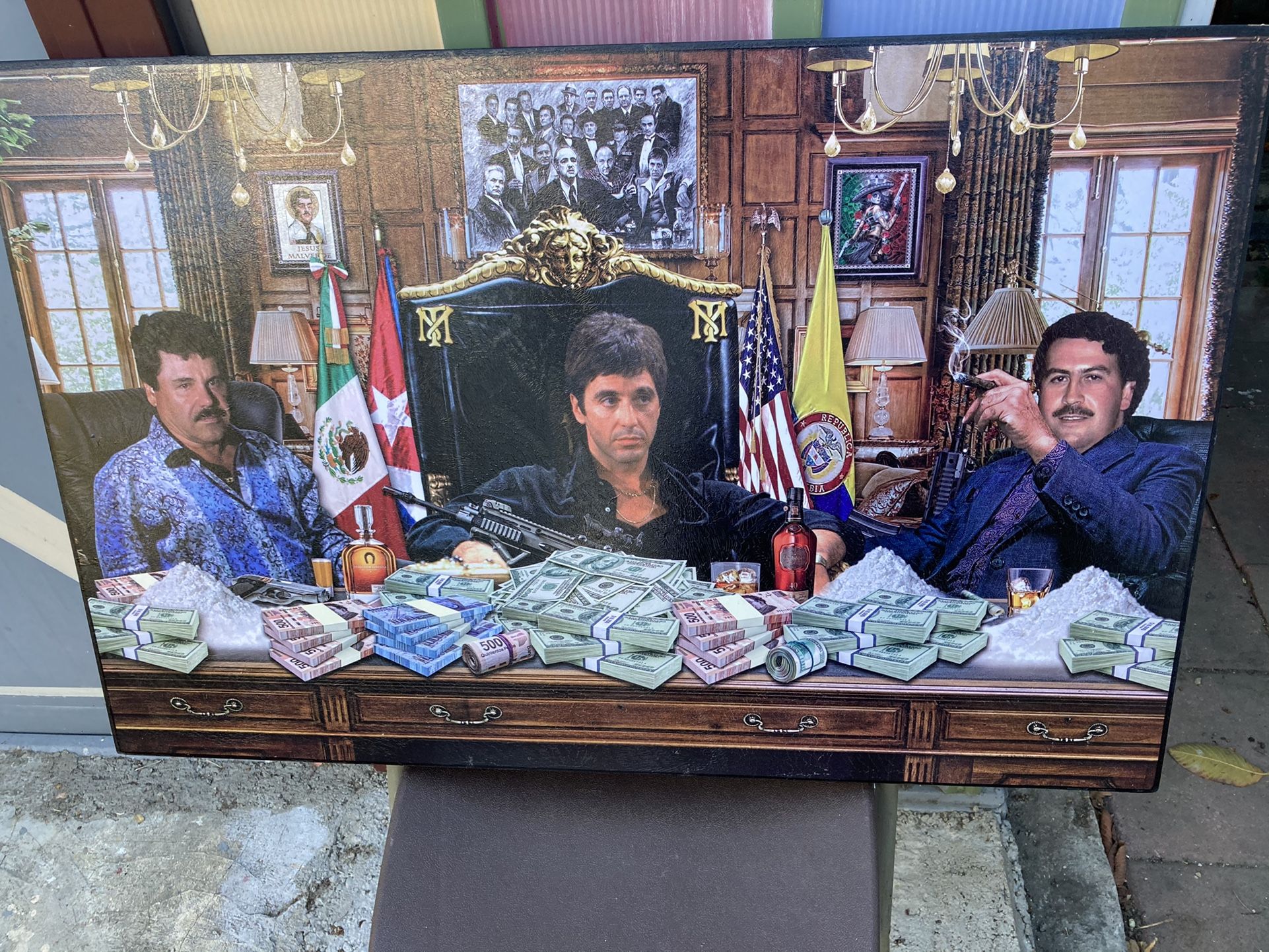 Chapó Guzmán Pablo Escobar Frames Tattoos Home Decor Tony Montana Man Cave Posters Cuadros