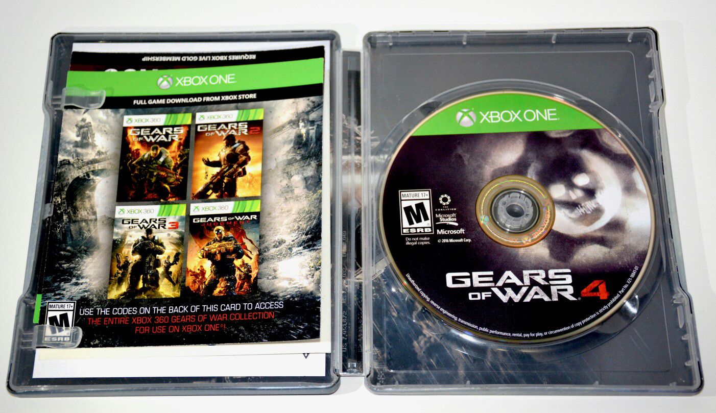 Gears of War 4: Ultimate Edition Microsoft Xbox One steelbook NEW