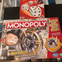 Monopoly Secret Vault And Yahtzee