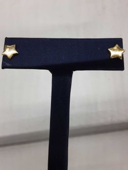 Double Stud Earrings Yellow Gold 14k (.585) 0.5 grams