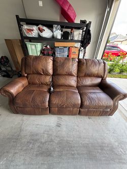 Large leather couch