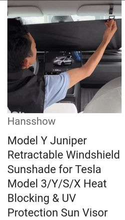 Hannshow sunshade for Tesla model y and 3