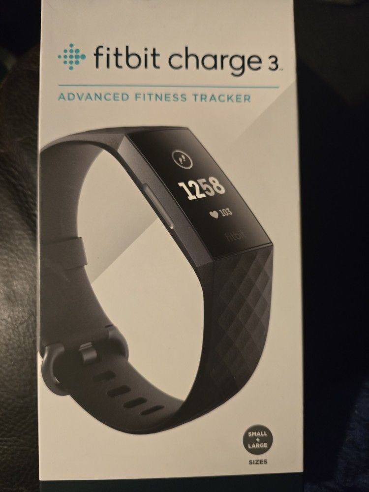 NEW in Box Fitbit Charge 3 Advanced Fitness Black Smartwatch