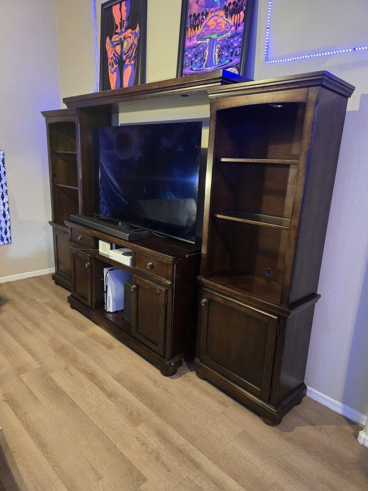 Solid Wood Entertainment Center