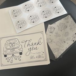 Wedding Thank you note set