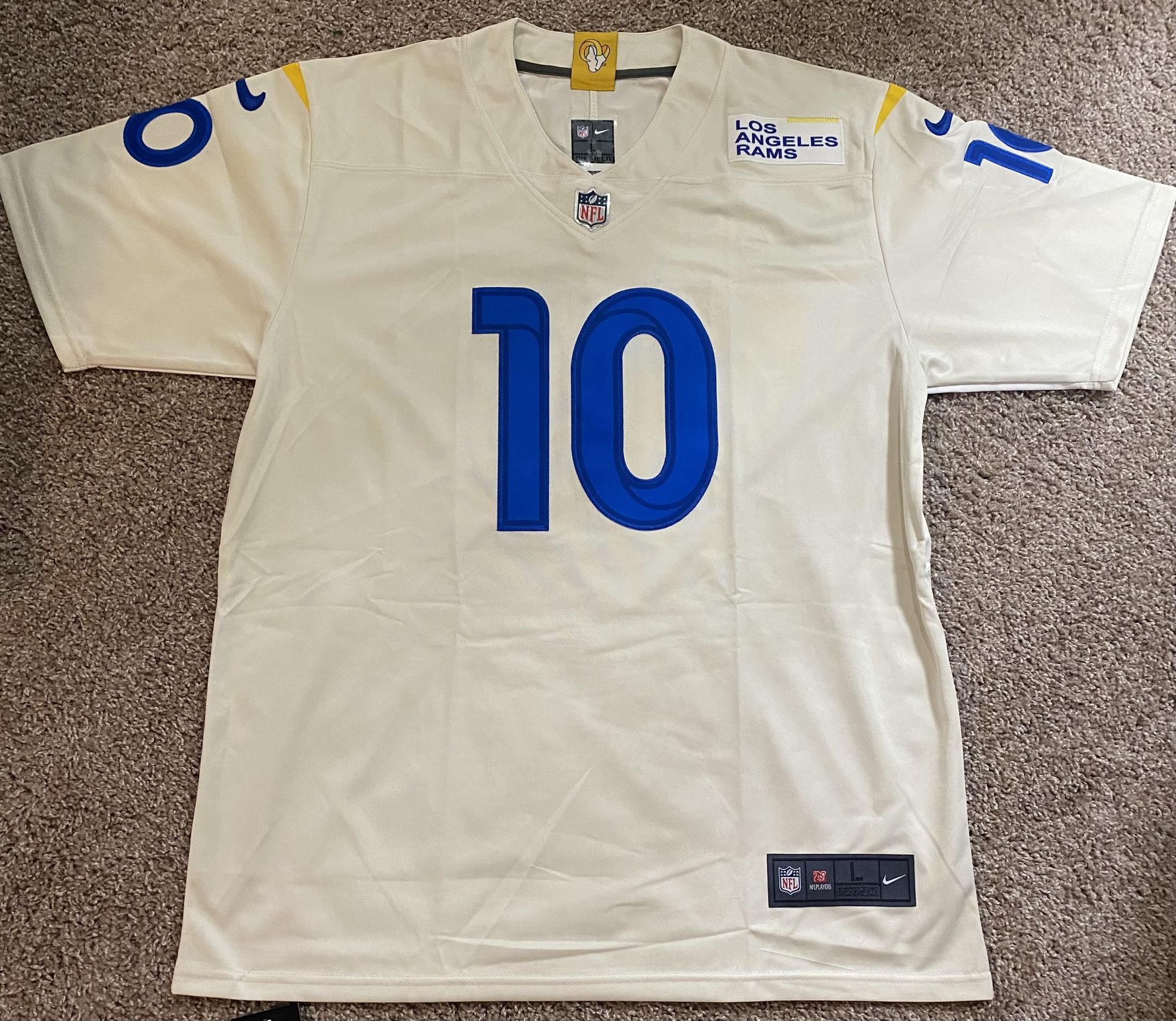 Los Angeles Rams Cooper Kupp Cream Jersey Adult Size Large Brand New With  Tags for Sale in Dallas, TX - OfferUp