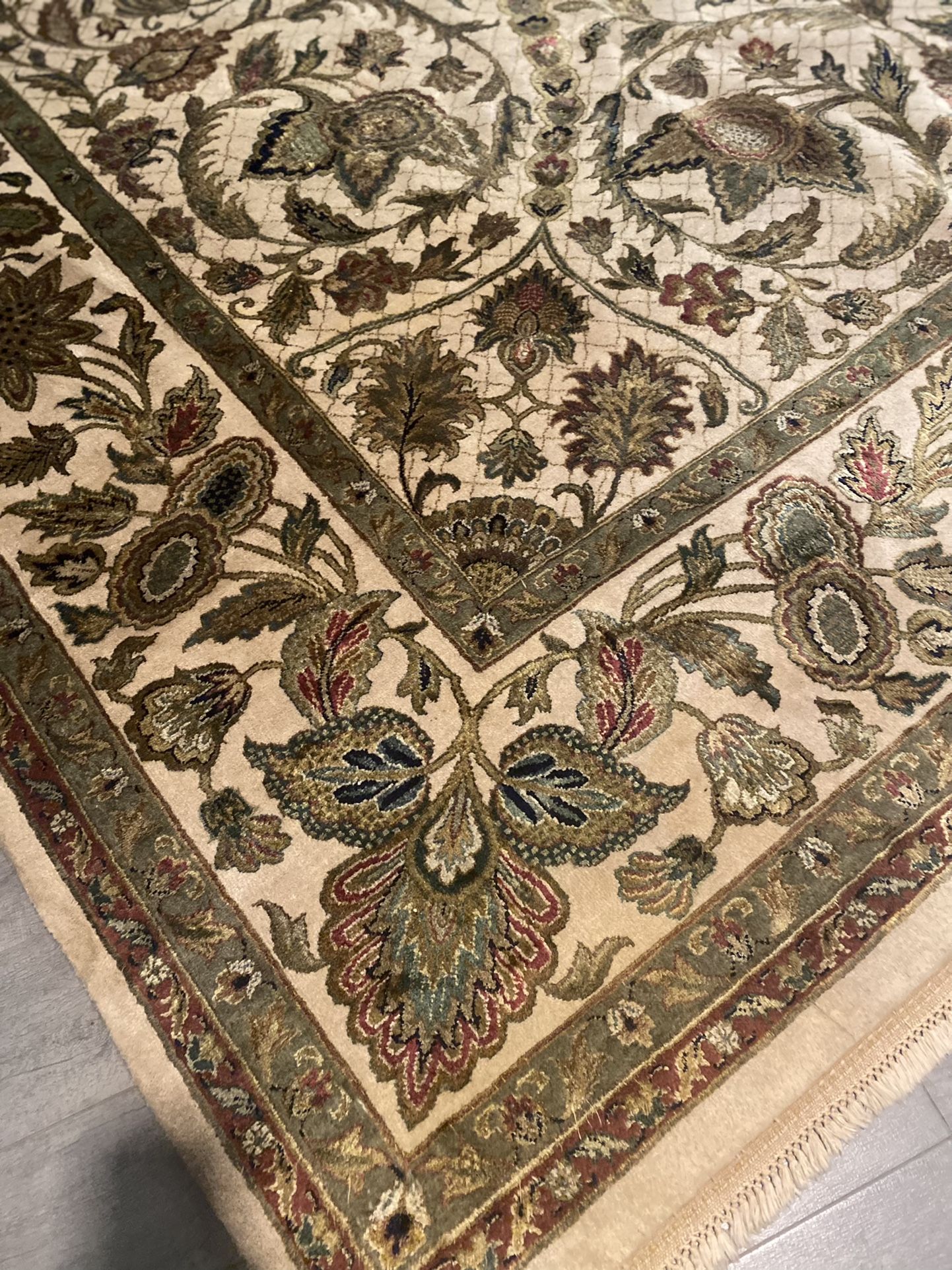 Persian Wool And Silk Blend Heirloom Quality Area Rug for Sale in Fort