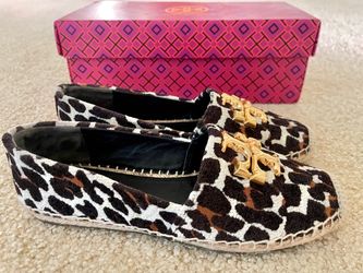 Tory Burch Leopard Print Espadrille Flats