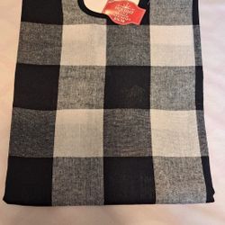 Tree Skirt Plaid Black White New
