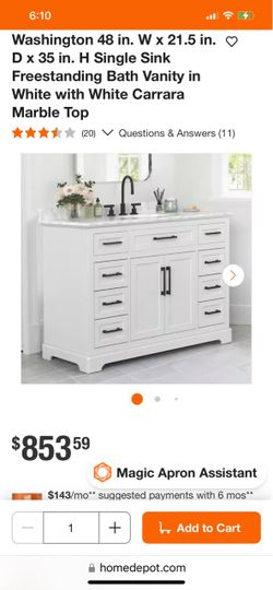 Brand new 48” bathroom vanity