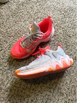 Nike Giannis Immortality 2 GS 'Hot Punch Mismatched' - Size 4Y