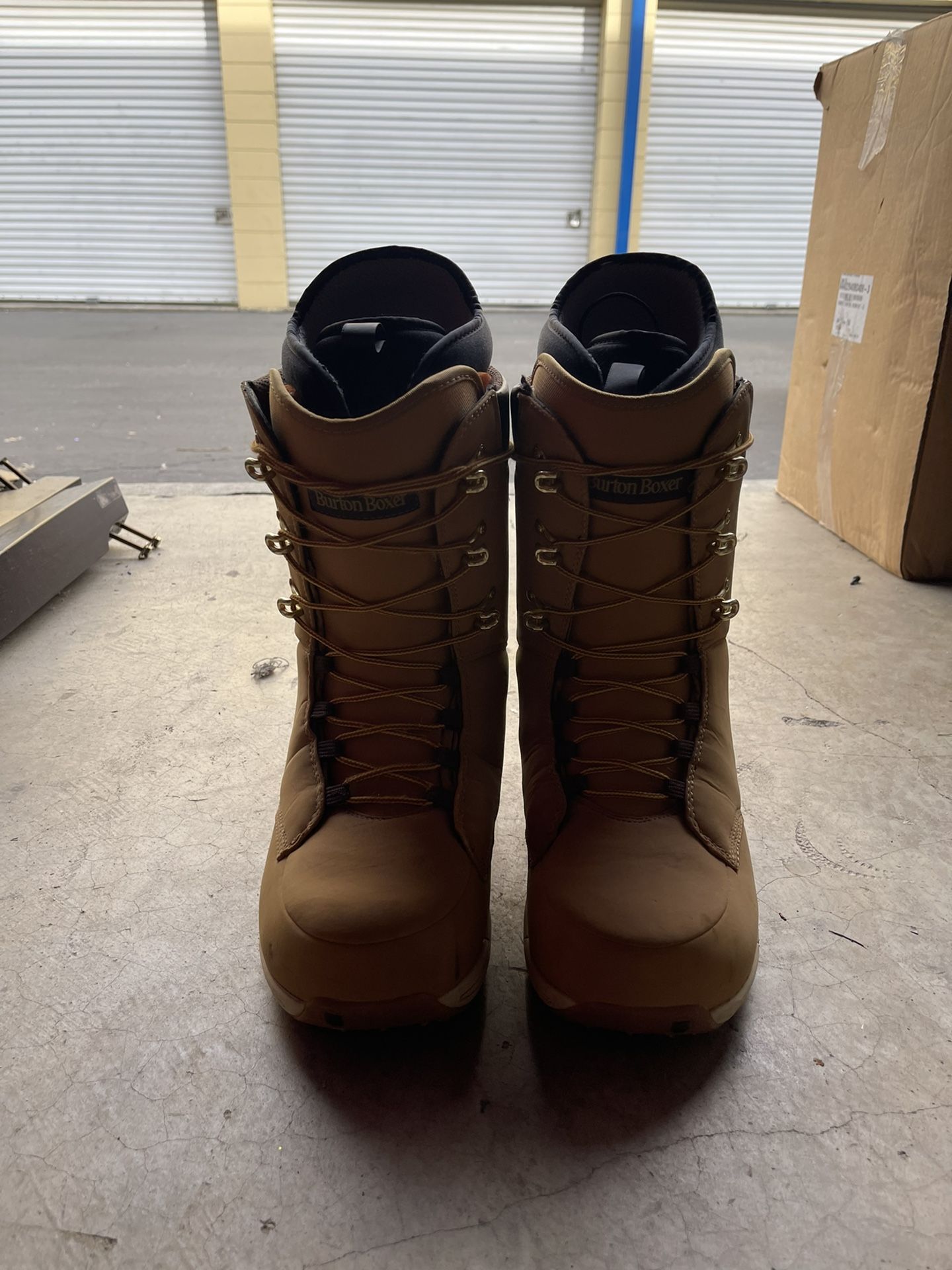 burton boxer snowboard boots Gray Size Mens 8 or women 9 box fit Used Burton BOXER Mens Snowboard