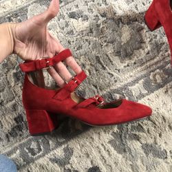 Banana Republic Red Suede Heels