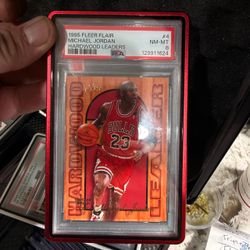 1995 Fleer Flair Michael Jordan Hardwood Leaders PSA 8