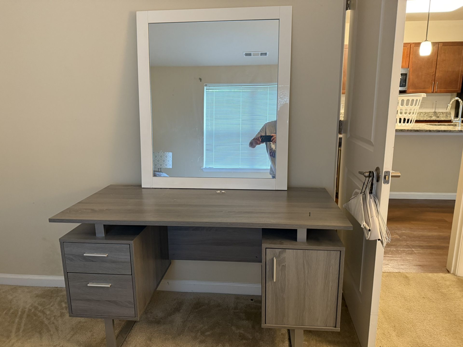 Desk And Mirror