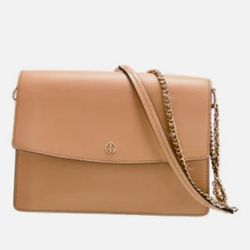 TORY BURCH Chain-Link Leather Shoulder Bag 