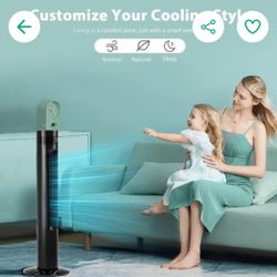 36 Inch Tower Fan Portable Electric Oscillating Fan Quiet Cooling Remote Control Standing Bladeless Floor Fans 3 Speeds Wind Modes

