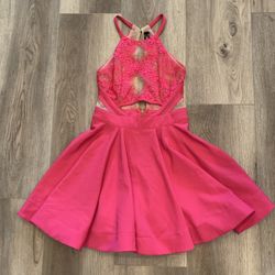 Hot Pink Windsor Cut Out Dress