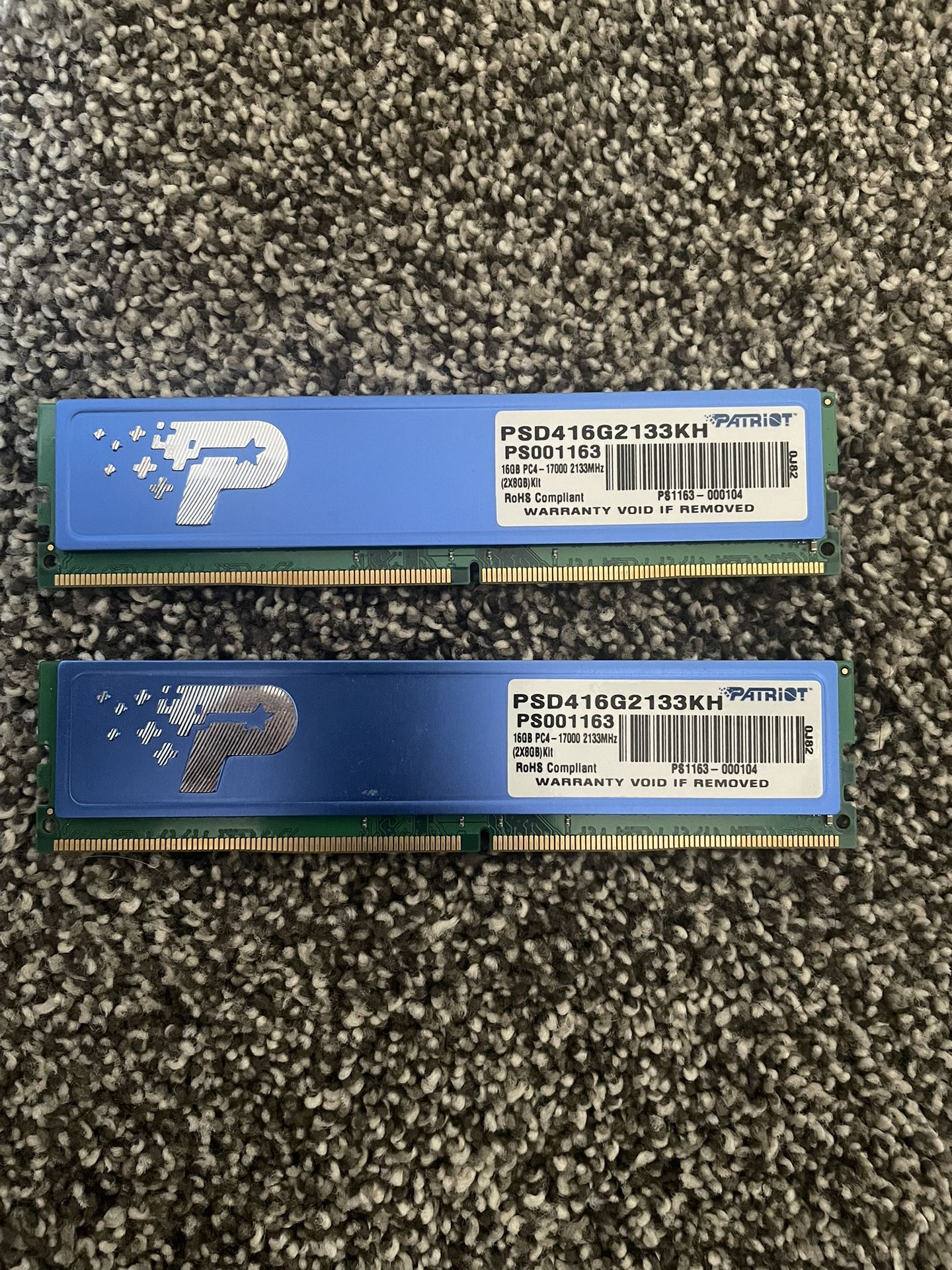X2 16GB RAM sticks