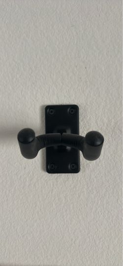 Black Wall-Mounted Guitar Hanger Hook