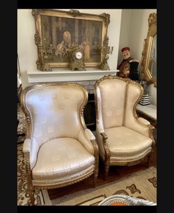Beautiful Baroque Rococo Furniture Gold Luxury Queen And King Chairs 