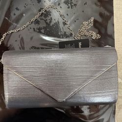 Elegant Gray Clutch Purse – Brand New w/ Box