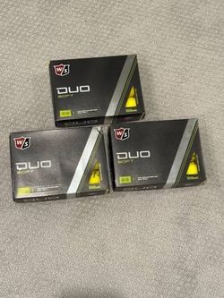 WILSON DUO SOFT GOLF BALLS Yellow 1 dozen 12 balls NEW IN BOX