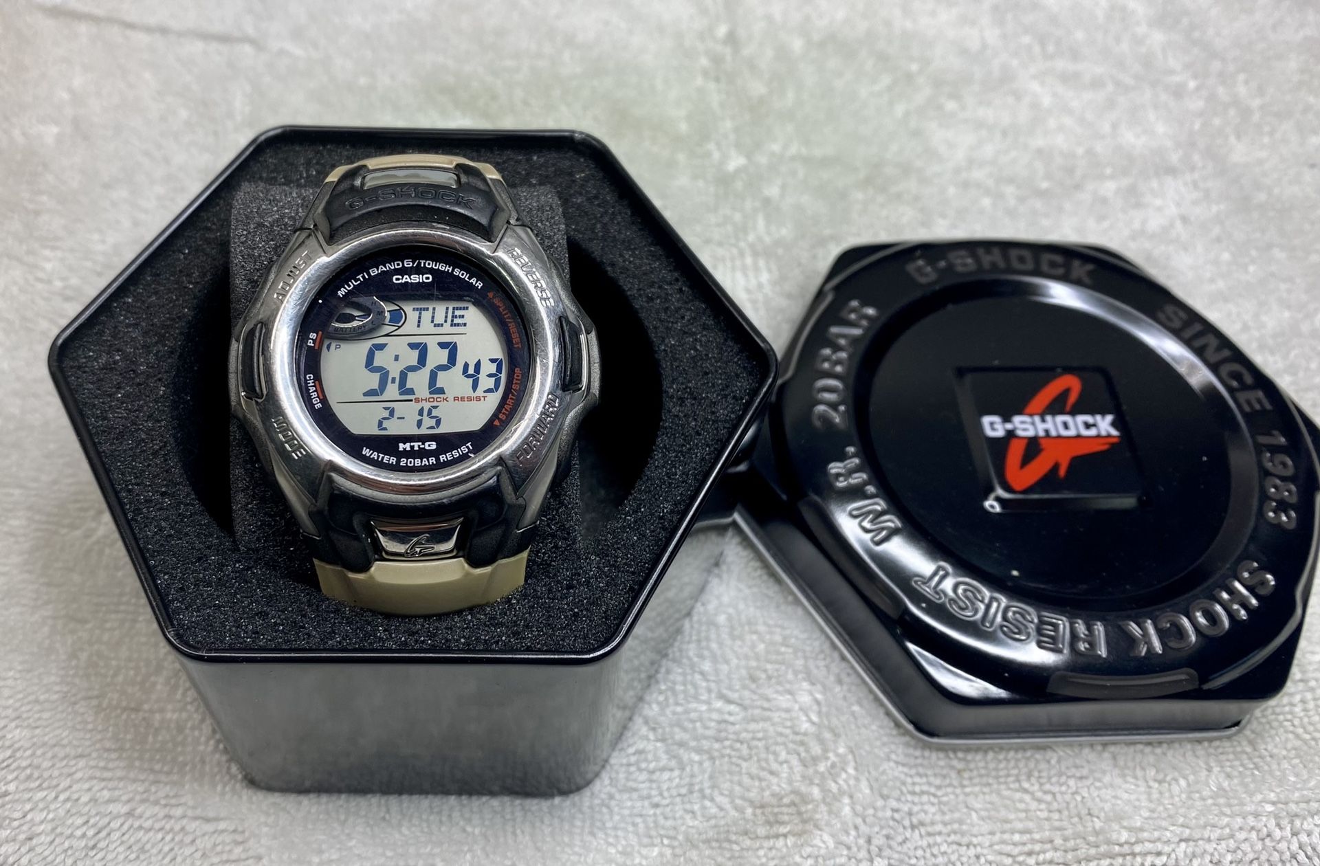 Casio Men's G-Shock MTGM900DA-8CR Tough Solar Atomic Stainless Steel Sport Watch