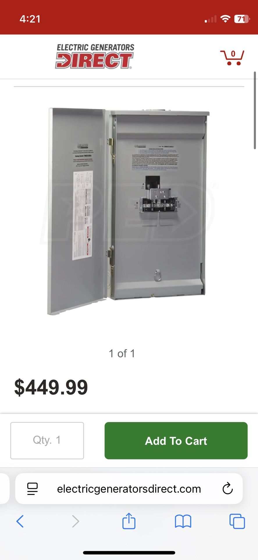 Generator Transfer Switch
