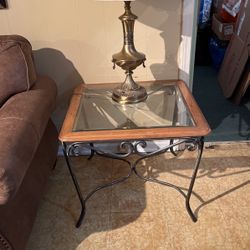 Glass End Table 