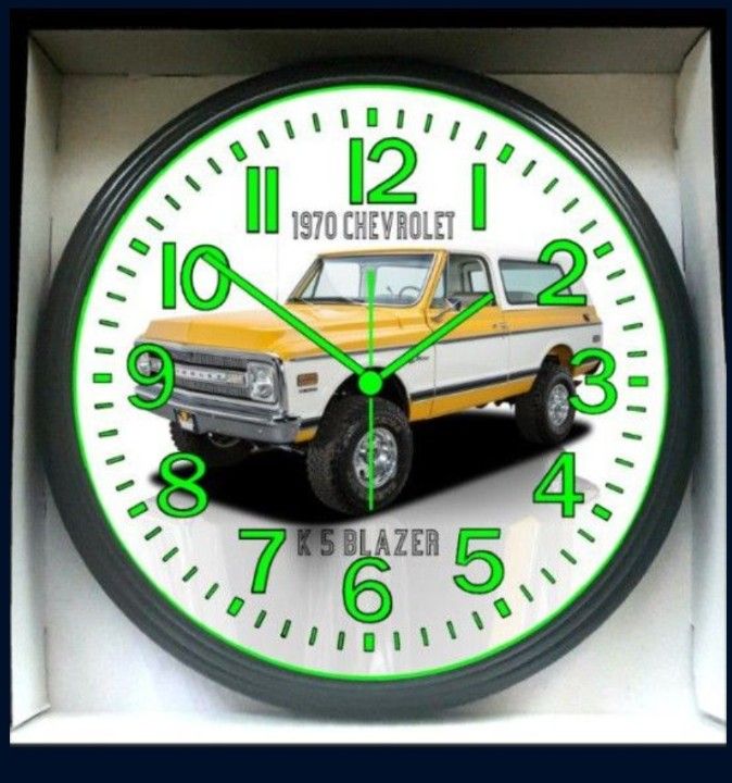 Wall Clock 1970 K5 Blazer Lifted Garage Shop Glow In The Dark Wall Clock New!