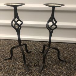 Wrought Iron Candlesticks