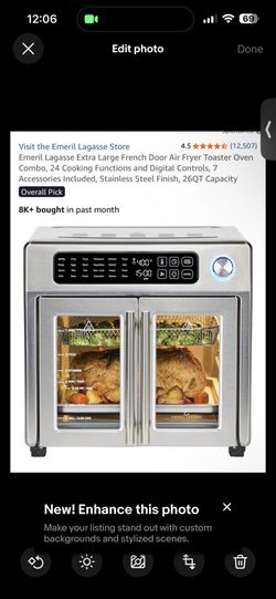 Emeril Lagasse Extra Large French Door Air Fryer Toaster Oven