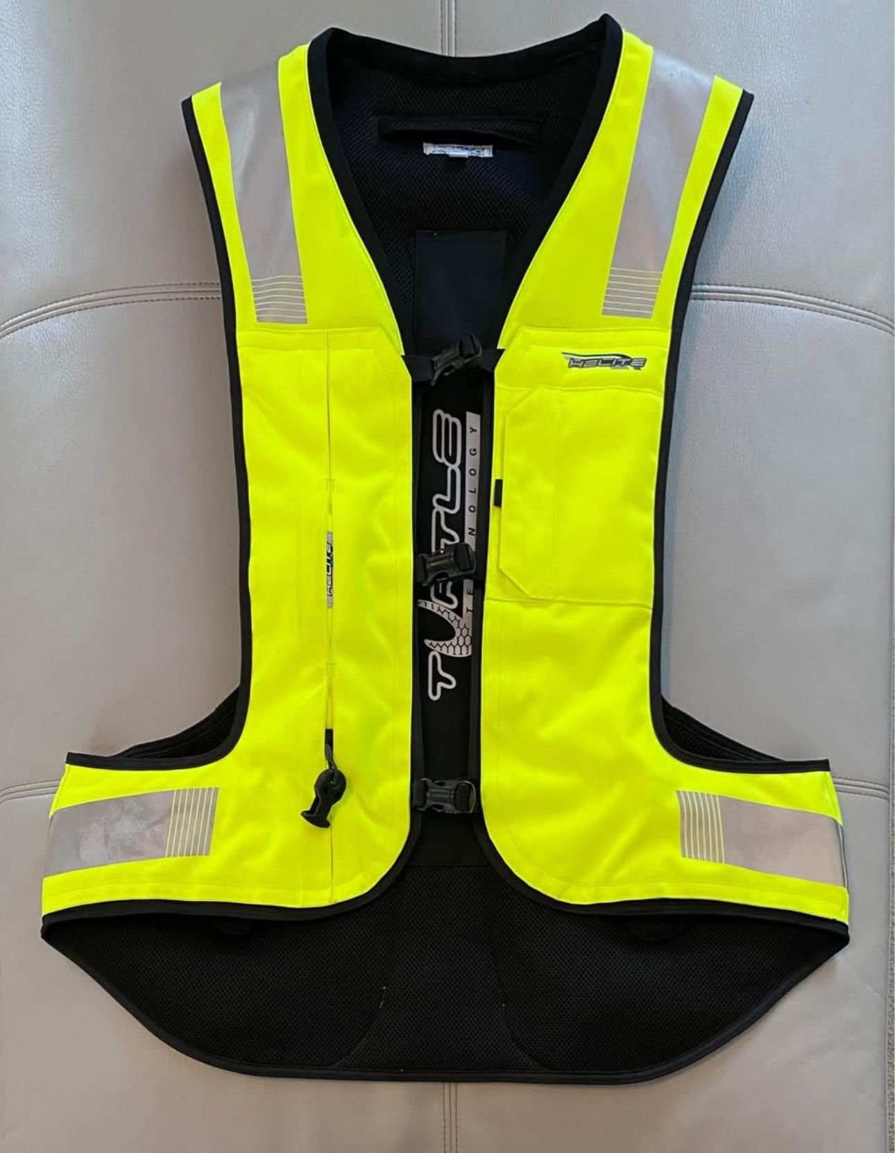 Helite Turtle 2 - Motorcycle Airbag Safety Vest - Hi-Viz Yellow - XLL