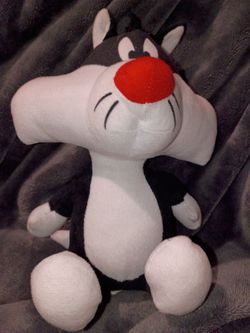 Looney Tunes Sylvester the Cat Plush Sitting pose 8"
