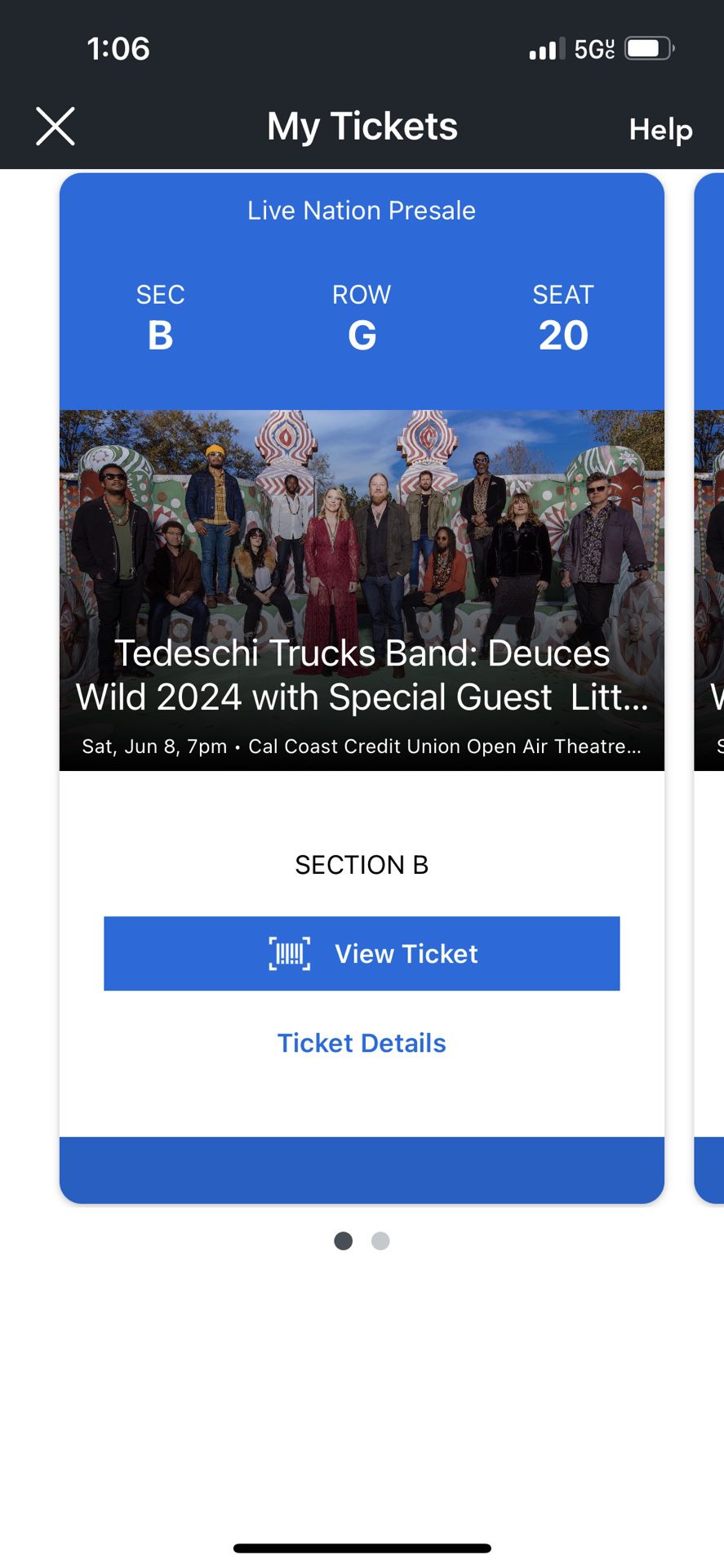Tedeschi Trucks Band- Concert Tickets - June 8th