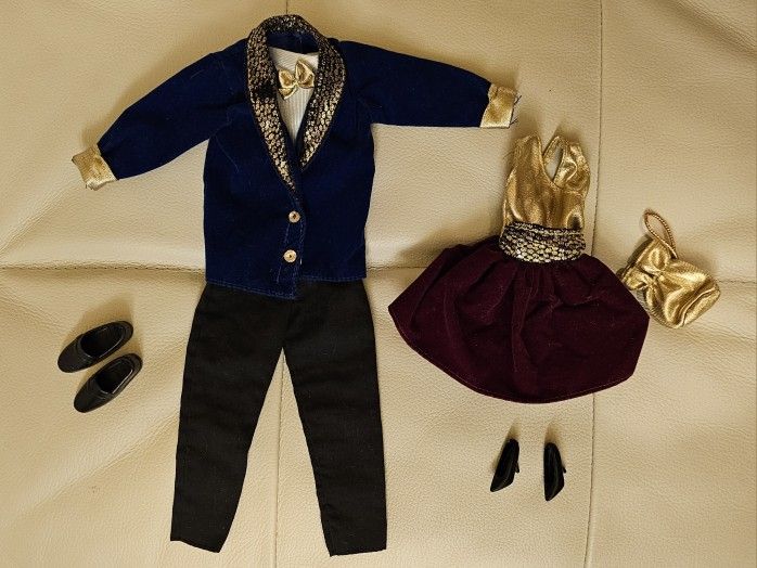 Coordinated Formal Wear for Barbie and Ken