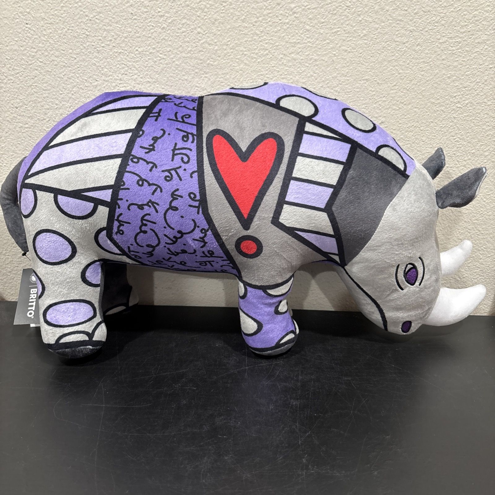 ROMERO BRITTO zoo plush RHINO Limited Edition NO 158/500 + Tag