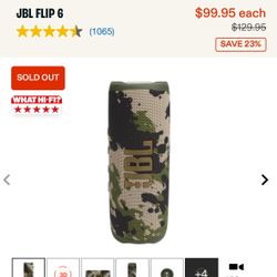 Flip 6 Camo Speaker 
