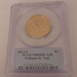 William H. Taft 2013 S Dollar PR69 DCAM 