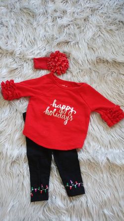 Cat and Jack happy holidays Xmas outfit