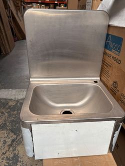 Commercial Stainless Steel Wall-Mount Hand Sink - No Faucet