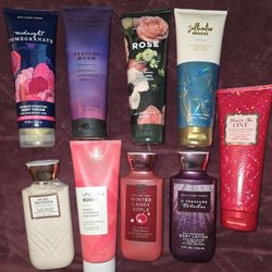 Bath body works body wash, lotions, cream $7 EACH FIRM$$ 8-10OZ ALL NEW Parma 