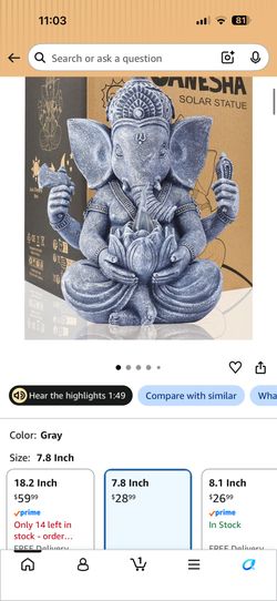 Ganesha solar statue