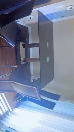 Glass Top Dining Table with Chairs