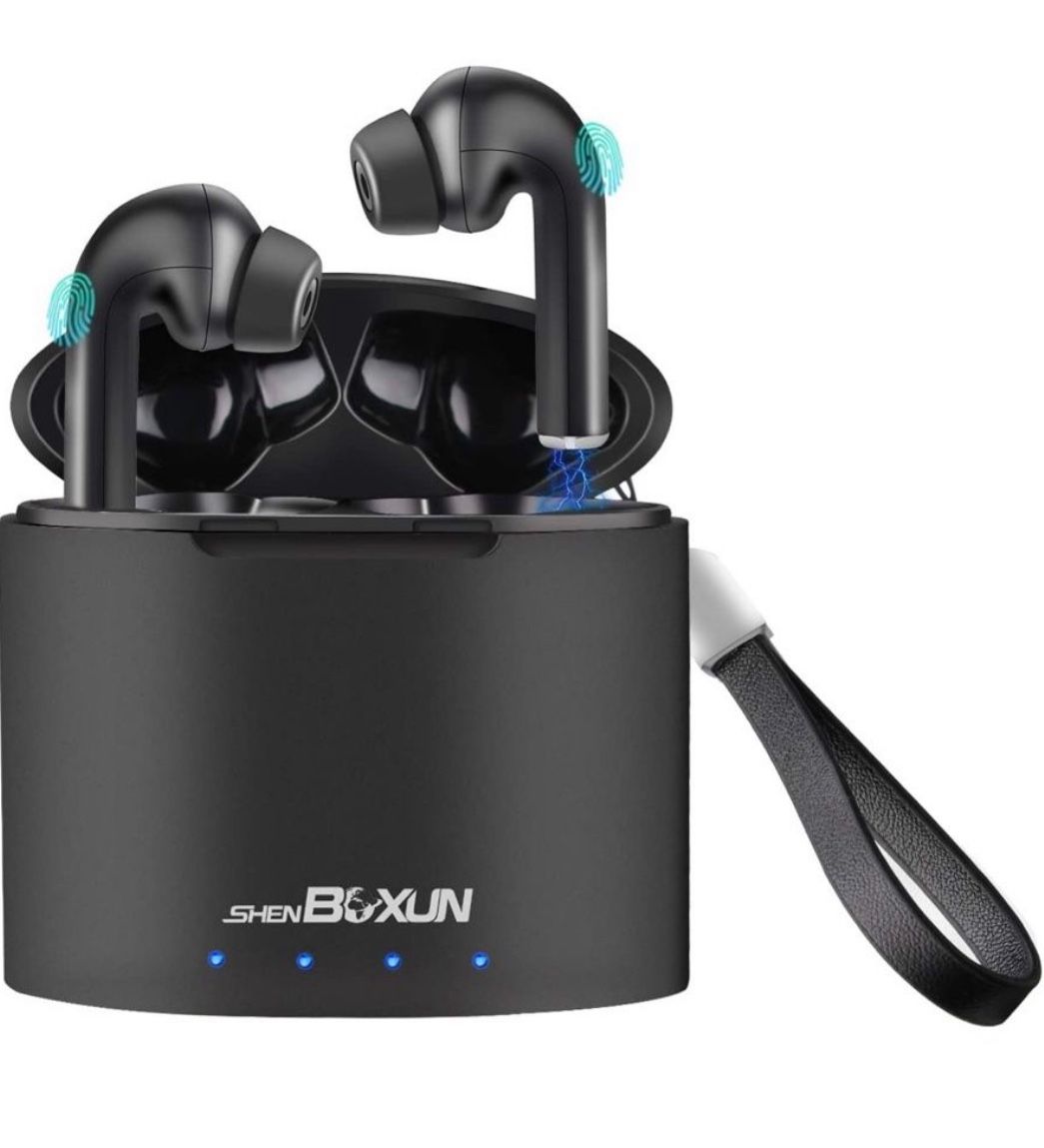 Brand new Bluetooth Earbuds Wireless Earphones Sport Wireless Earbuds with Charging Case TWS Deep Bass Stereo Headset Built-in Mic 30 Hours Cyclic Pla